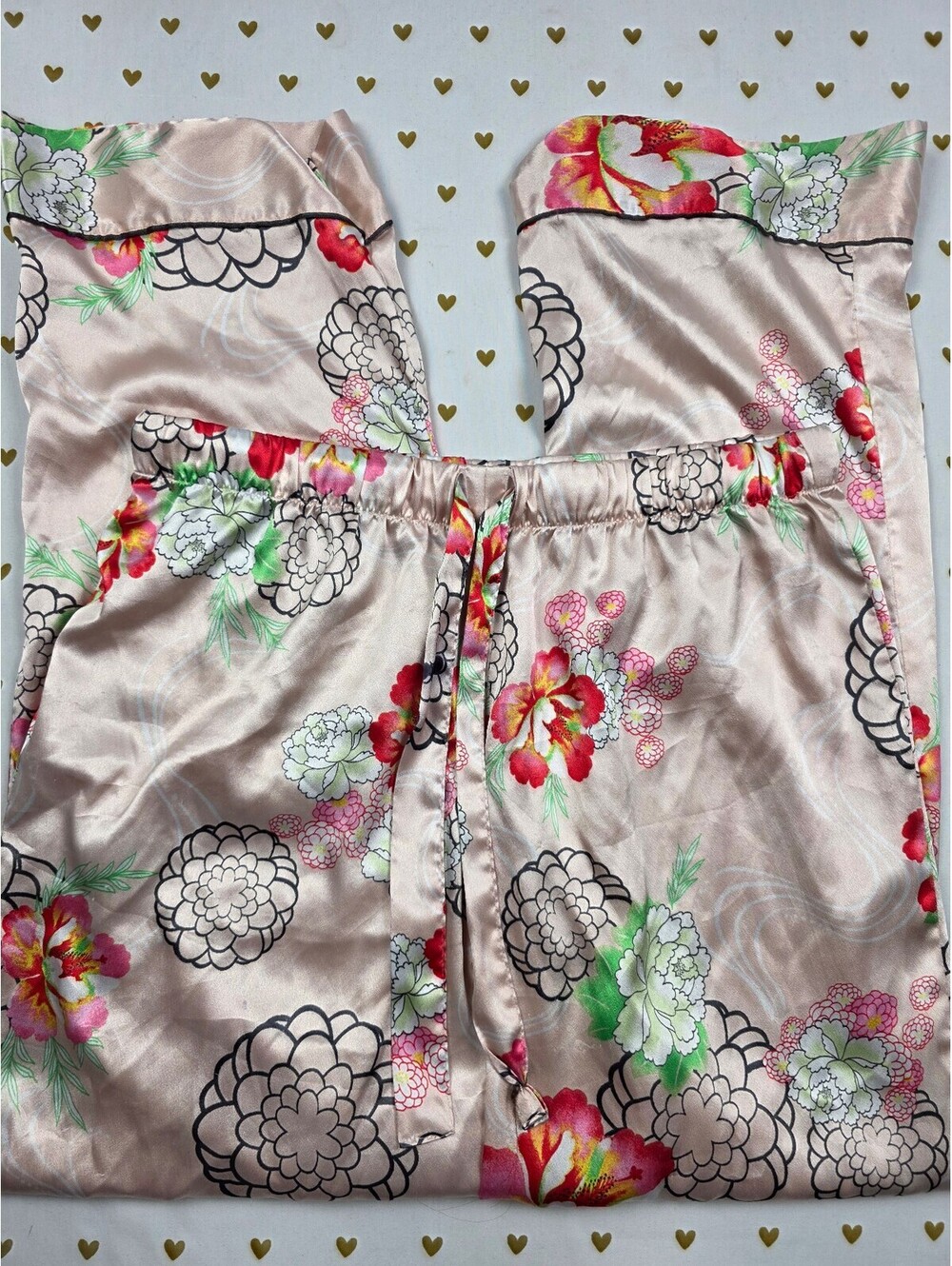 Victorias Secret Floral Satin Small Sleep Pants Pajama PJ Bottoms